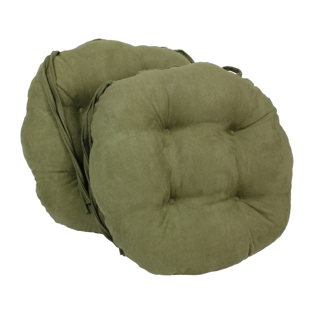 16-inch Round Indoor Microsuede Chair Cushions (Set of 2, 4, or 6)