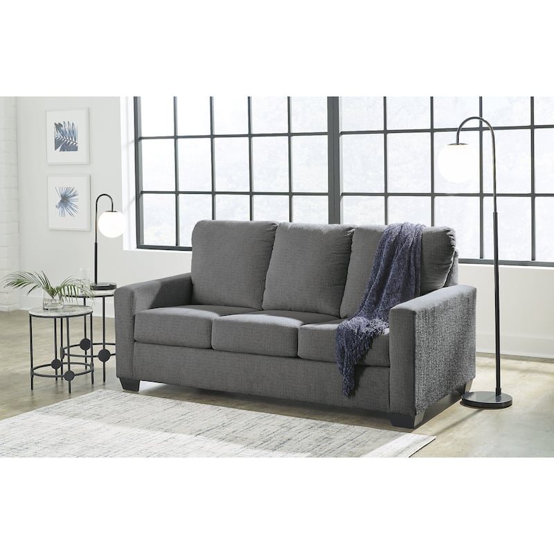 Signature Design by Ashley Rannis Pewter Full Sofa Sleeper - 76"W x 40"D x 39"H