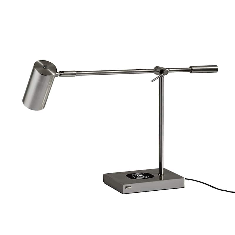 Adesso Collette LED Desk Lamp with Adesso Charge Wireless Charging Pad