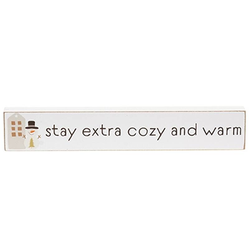 Hello Cozy Season Mini Sticks for Winter Home Decor 3 Asstd. - 6" x 0.5" x 1"