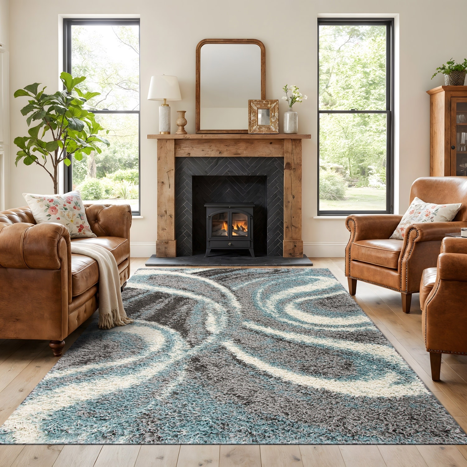 World Rug Gallery Contemporary Cozy Plush Shag Area Rug