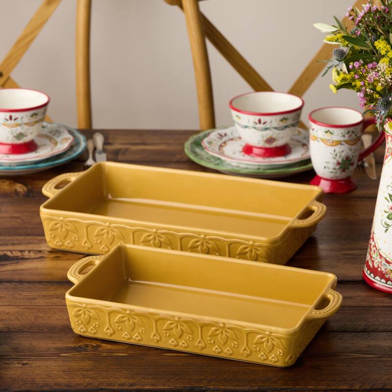 Certified International Provence Medium Rectangular Baker 14" x 8.75", 96 oz.