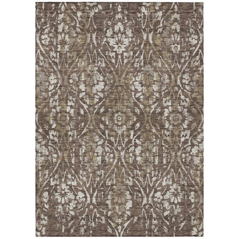 HomeRoots Floral Transitional Rectangle Outdoor Rug