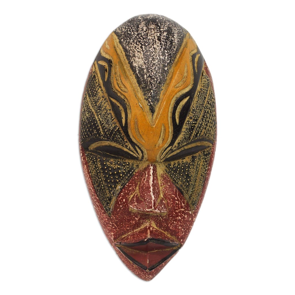 Handmade Stunning Amahle African Wood Mask (Ghana)