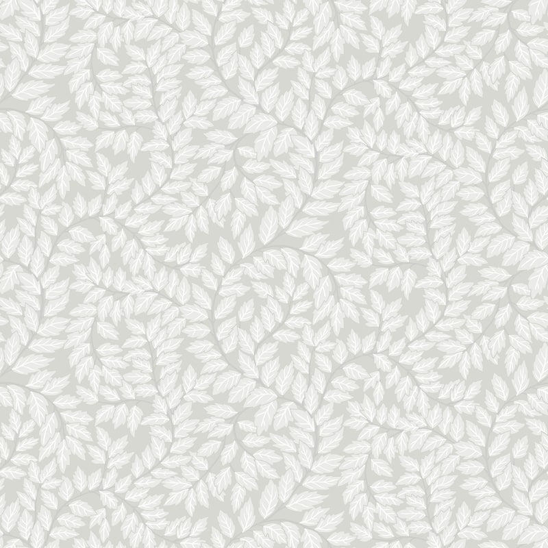 A-Street Prints Lindlov Grey Leafy Vines Wallpaper