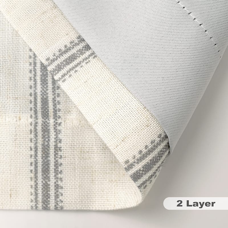 DriftAway Farmhouse Linen Blend Blackout Tie Up Curtain