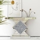 preview thumbnail 5 of 4, Glass Top Console Table Sofa Table
