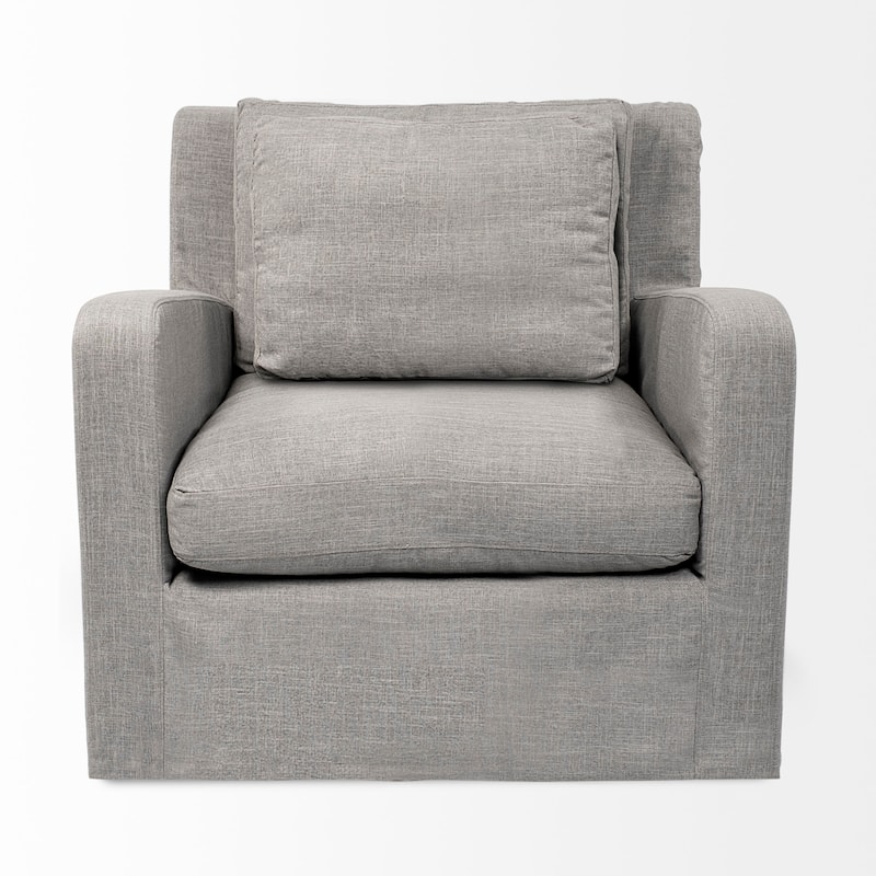 Denly III Beige Slipcover Upholstered Arm Chair