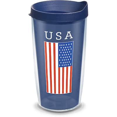 Tervis Americana USA Flag Made in USA Double Walled Insulated Travel Tumbler, Classic