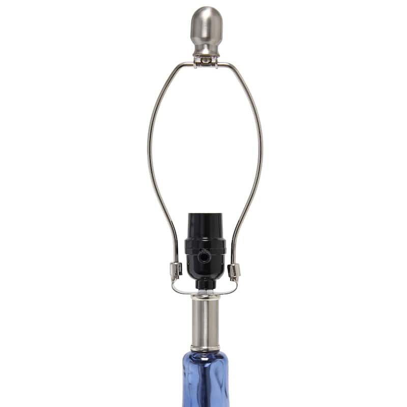 23.25" Modern Timeless Colored Dimpled Glass Table Lamp