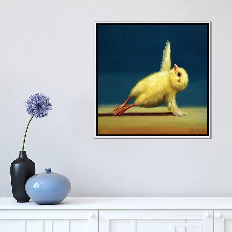 iCanvas "Side Plank (Yoga Chick)" by Lucia Heffernan Framed Canvas Print