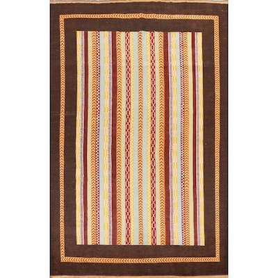Vegetable Dye Moharramat Area Rug Hand-knotted Oriental Wool Carpet - 6'11" x 9'6"
