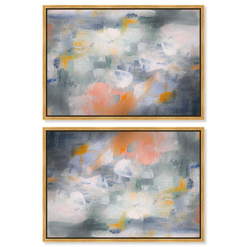 Cloudborn Glow II Canvas by Art Remedy - 15" x 10" - Black