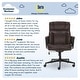 preview thumbnail 19 of 86, Serta Hannah Office Chair with Headrest Pillow, Adjustable Ergonomic Desk Chair with Lumbar Support