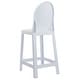 preview thumbnail 28 of 27, Smoke 25" Counter Height Bar Stools with Back – Stackable Transparent Plastic Chairs for Kitchen, Bar, or Outdoor – Set of 2