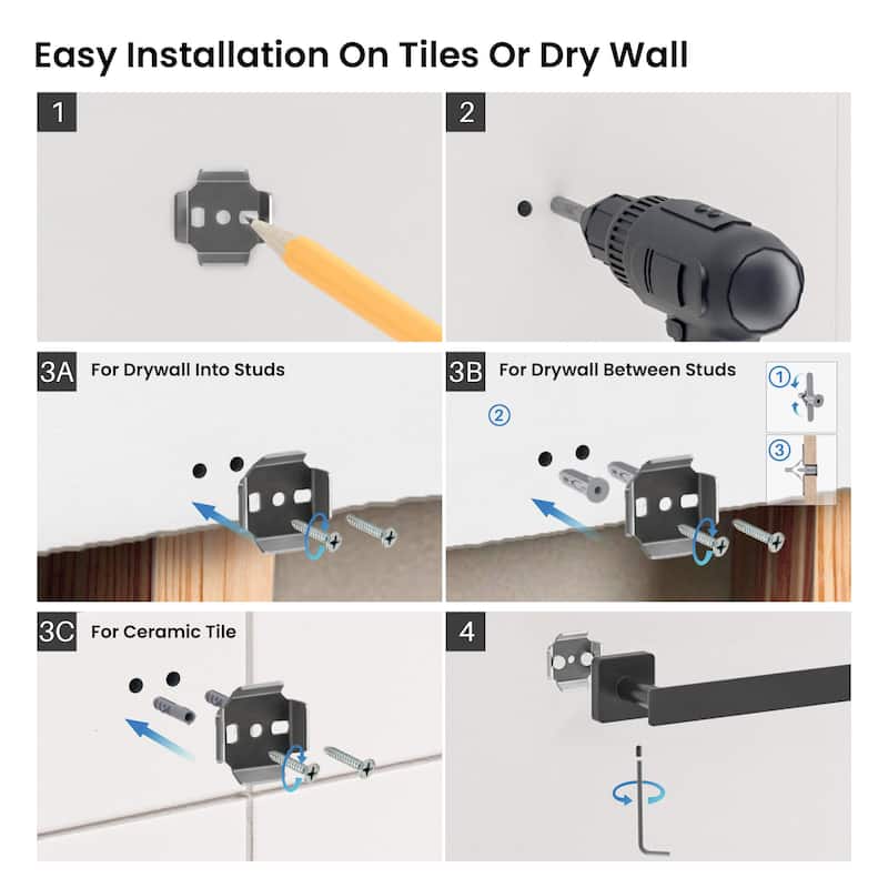 Blaze 5 Piece Bathroom Hardware Set - Brushed Nickel