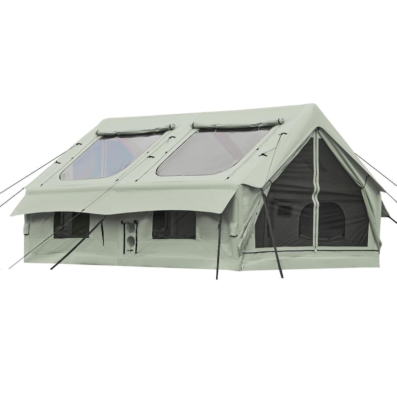 EROMMY Inflatable Tent with Chimney Opening, 8-10 Person Air Glamping Tent