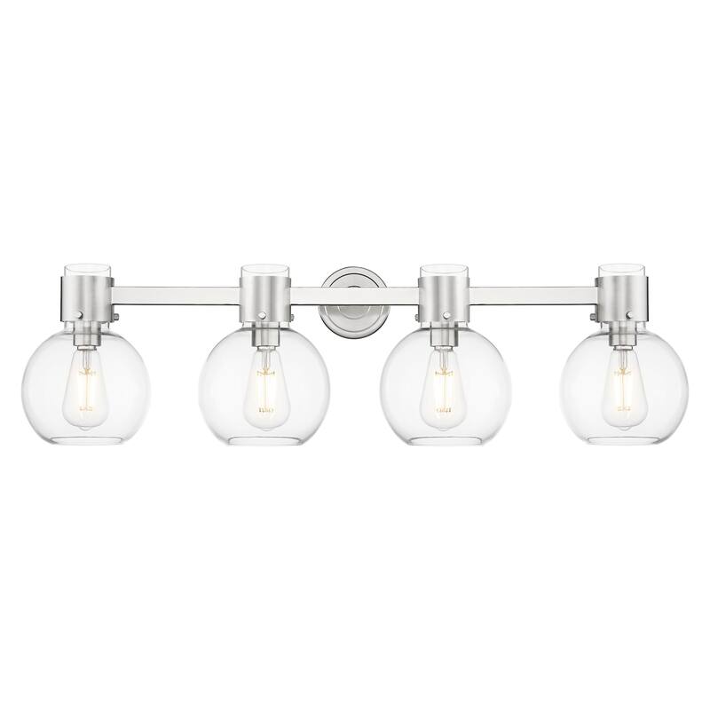 Innovations Lighting 464-4W-G464B-7CL Lawton Sphere 4 Light 34" Wide - Satin Nickel