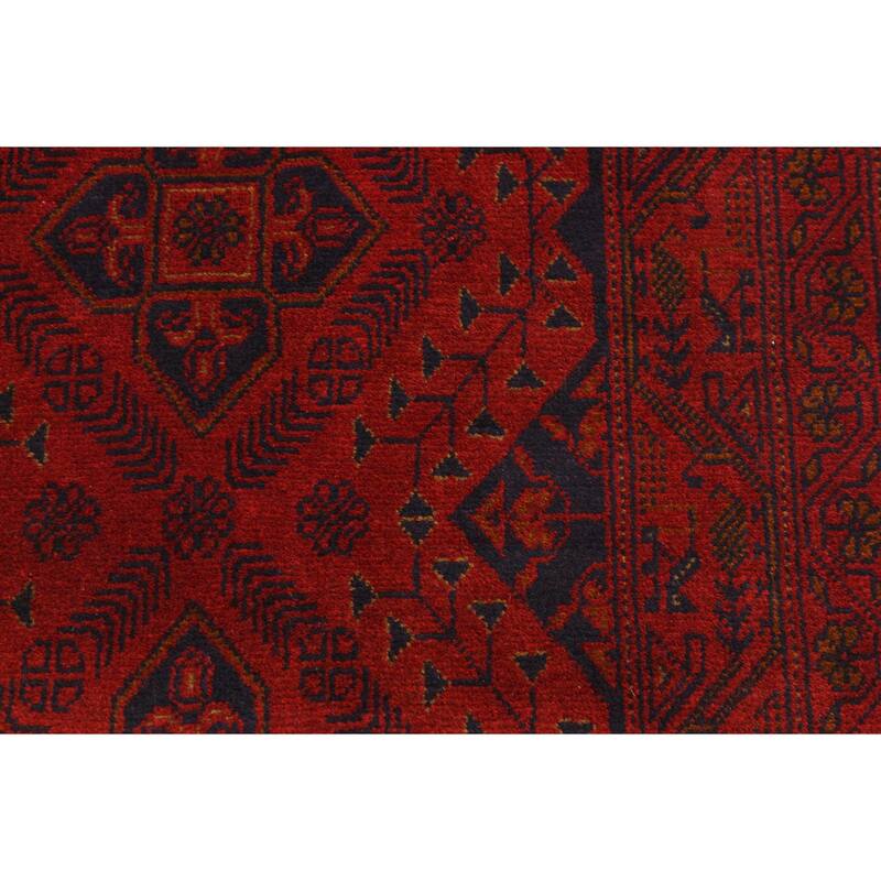 Vintage Biljik Khal Mohammadi Allen Red/Black Runner - 2'8'' x 6'4''