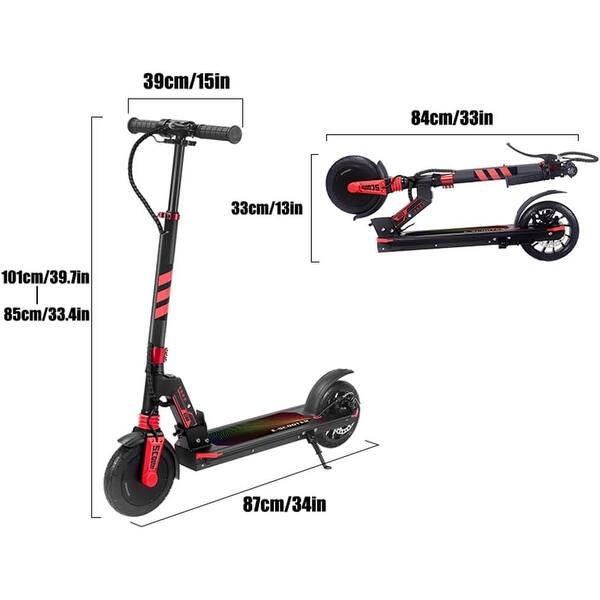 dimension image slide 1 of 2, 180W Outdoor Motor Electric Scooter Rear Disc Brake with Side Lights