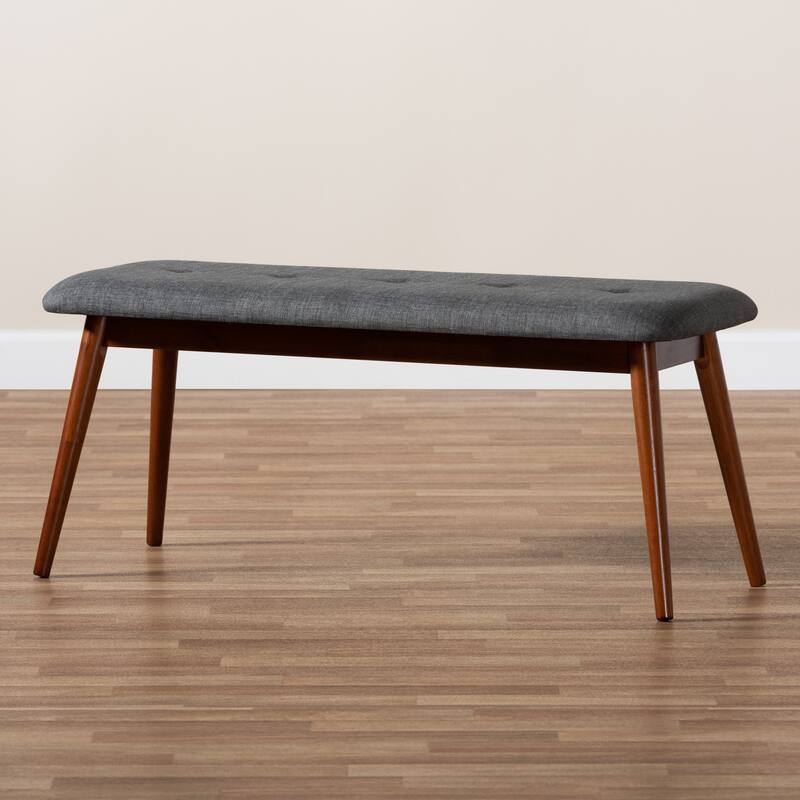 Carson Carrington Ulfshult Mid-century Modern Fabric Dining Bench