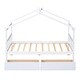 preview thumbnail 5 of 11, Twin Size Wooden House-Shaped Bed with Built-in Drawers for Creative Storage and Play