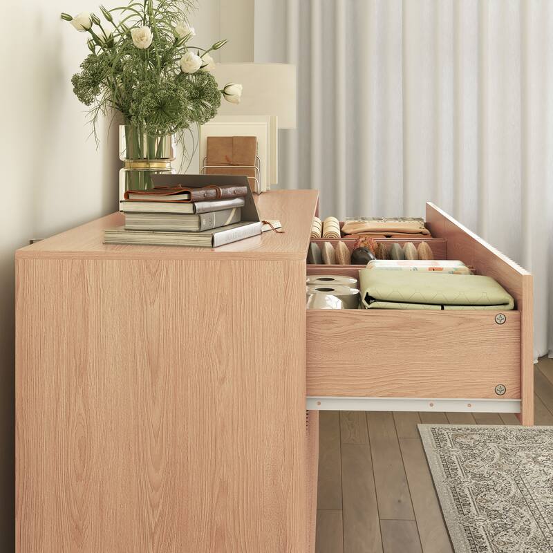 Large Floor Chest of Drawers 9 Drawer Dresser for Bedroom, Freestanding Storage Cabinet Side Table TV Stand