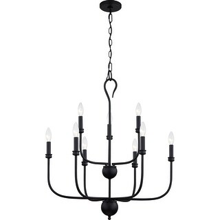 Blanche 9-Light Chandelier in Matte Black