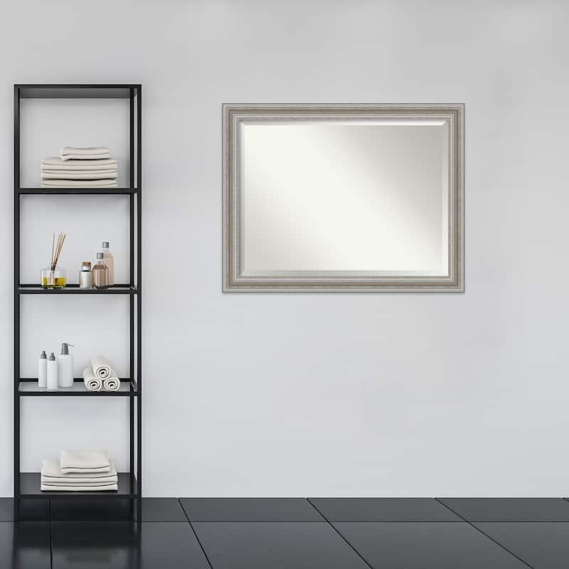 Beveled Bathroom Wall Mirror - Parlor Silver Frame