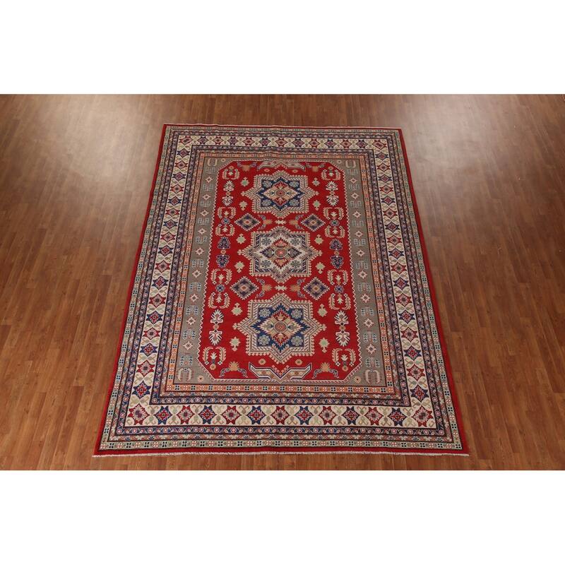Traditional Kazak Oriental Area Rug Hand-Knotted Wool Carpet - 8'5" x 11'5"