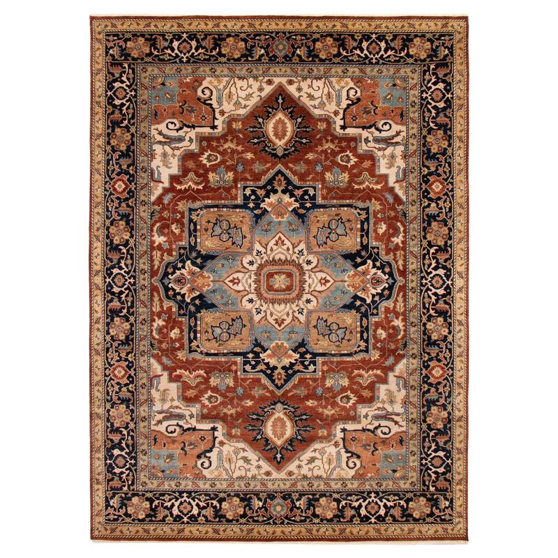 ECARPETGALLERY Hand-knotted Jules Sultane Dark Copper Wool Rug - 9'8 x 13'5 - Dark Copper - 9'8 x 13'5