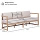preview thumbnail 11 of 9, Christopher Knight Home - Mid-Century Acacia Wood Outdoor 3-Seater Patio Sofa with Woven Wicker Back & Water-Resistant Cushions
