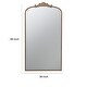 preview thumbnail 5 of 3, Kea 66 Inch Wall Mirror, Gold Curved Metal Frame, Ornate Baroque Design