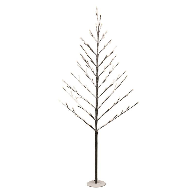 Pre-lit Frosted Twig Christmas Tree - 3' - Warm White LED Lights