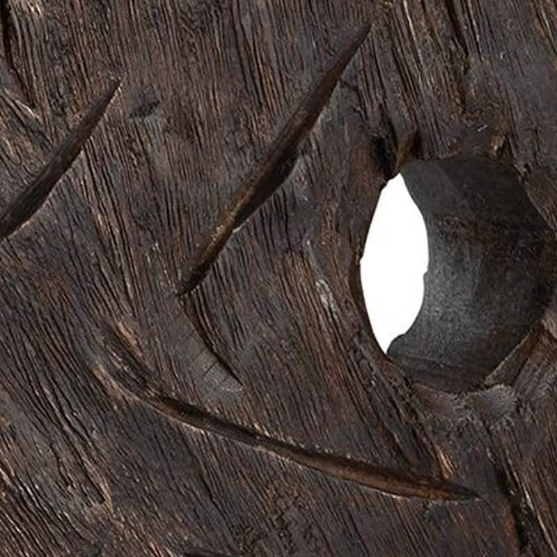 Bena 16 Inch Tabletop Home Decor Sculpture Art Piece, Brown Wood Finish