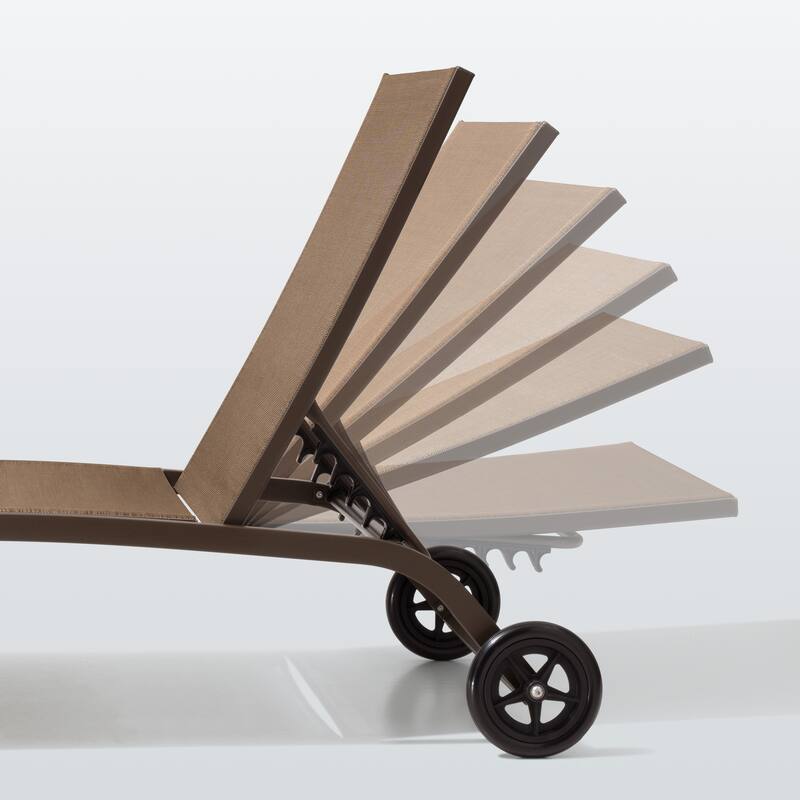 Pellebant Outdoor Patio Chaise Lounge Chairs Set with Side Table - Set of 3