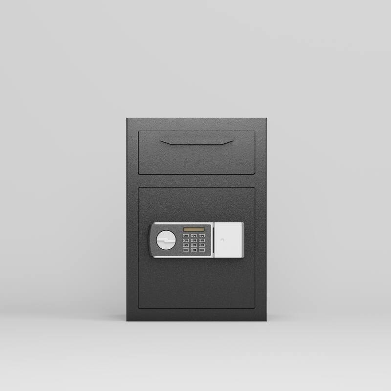 Anmytek Digital Depository Safe with Drop Slot Carbon Steel Cash Security Box for Business and Home