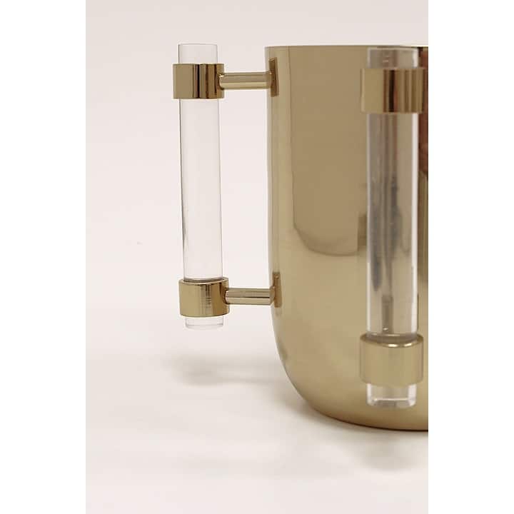 Metal Wash Cup Gold with Cylinder Handles - 5.1"H