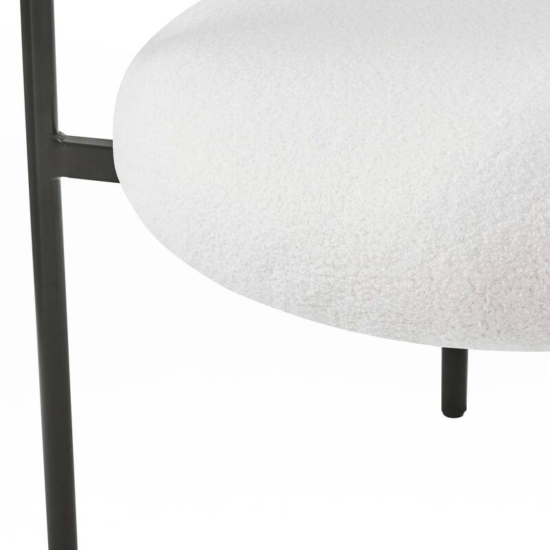 Upholstered Armchair Dining Chairs With Metal Legs (Set of 2)