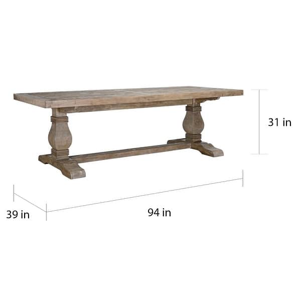 dimension image slide 0 of 2, Kosas Home Caleb Reclaimed Pine Dining Table, Distressed Brown