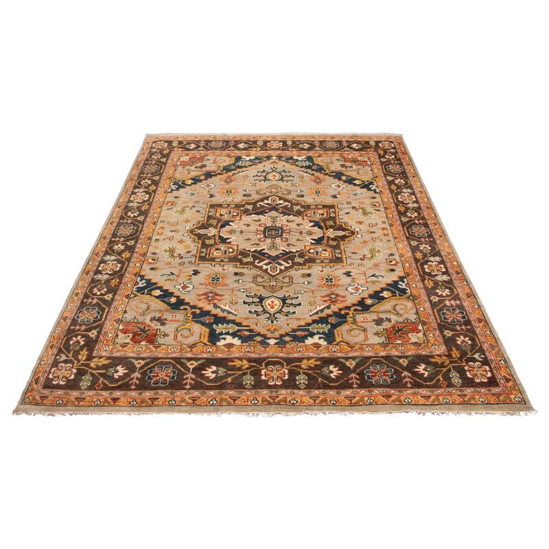ECARPETGALLERY Hand-knotted Jules Serapi Grey Wool Rug - 11'9 x 15'1