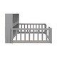 preview thumbnail 32 of 66, Wooden bed floor bed with bedside bookcase and shelves