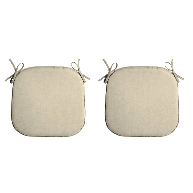 ARDEN Indoor/Outdoor Foam Seat Pad, Set of 2 - 17 x 16 - Tan Leala
