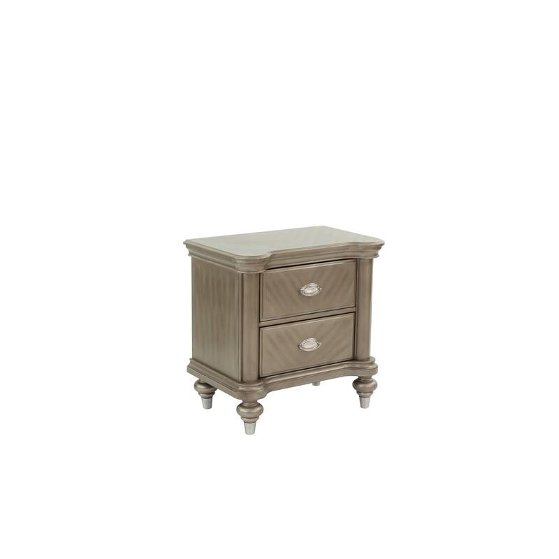 Champagne Nightstand, Wood, 28\ - Champagne