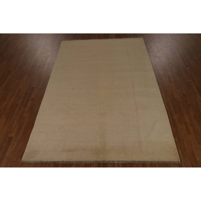 Modern Gabbeh Oriental Area Rug Hand-Knotted Wool Carpet - 6'6" x 9'7"