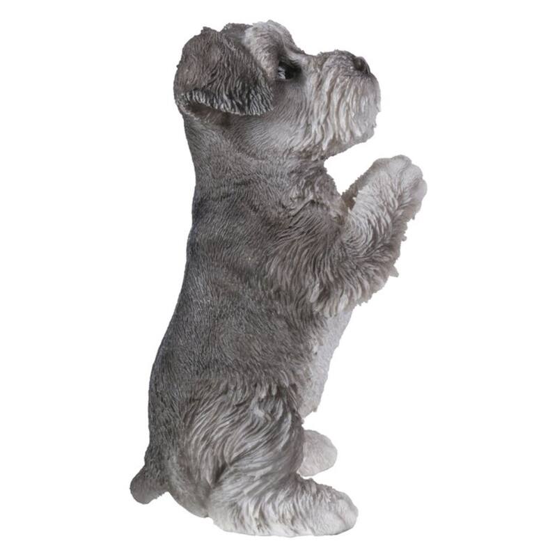 8.25" Praying Schnauzer Puppy Outdoor Garden Statue