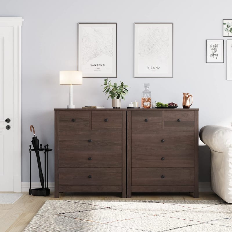 5 Drawer Dresser with Deep Space,Storage Cabinet