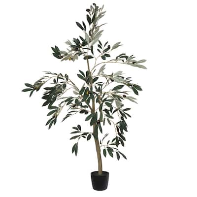 Vickerman 4' Artificial Potted Olive Tree.