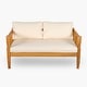 preview thumbnail 5 of 36, Christopher Knight Home Darla 4 Piece Outdoor Sleek Acacia Wood Seating Set with Water-Resistant Cushion