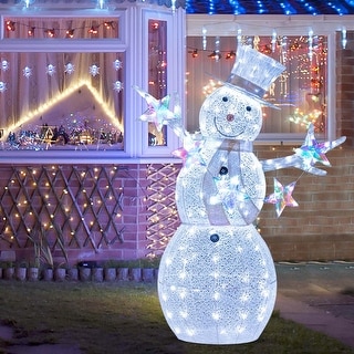 こたつ snowman 5 FT Christmas Lighted Snowman with Stars Lighted Christmas